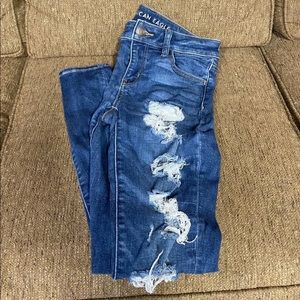 American eagle ripped jeggings